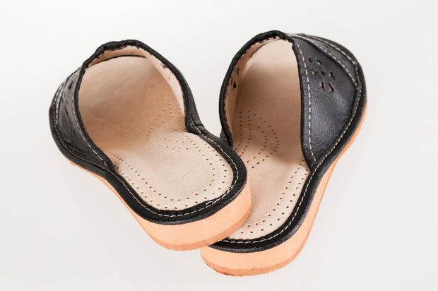 Lady'S Women Flip Flop Leather Slippers Orthopedic Insole Shoes Sandals Black