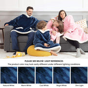 Hooded Snuggle Blanket Super Soft Oodie Winter Warm Wearable Hoodie Robe Comfort
