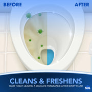 3 Toilet Bowl Freshener 1000 Flushes Ocean Blue Cistern Block Limescale Cleaner