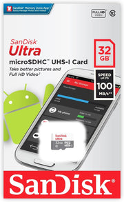 Sandisk Ultra 64 GB Microsdxc Class 10 Memory Card up to 48 Mbps - White/Grey