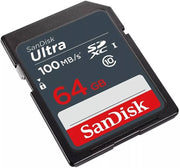 Sandisk Ultra 64GB SDXC Memory Card, up to 100Mb/S, Class 10, Black/Grey