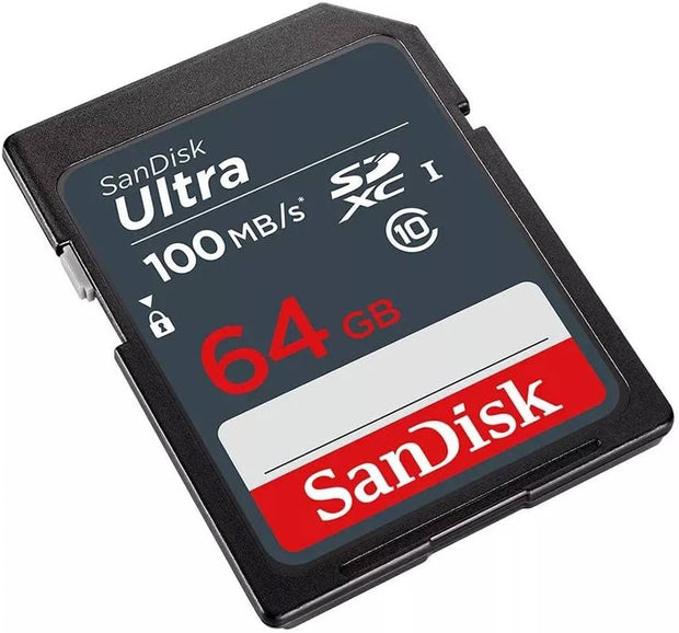 Sandisk Ultra 64GB SDXC Memory Card, up to 100Mb/S, Class 10, Black/Grey
