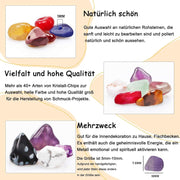 500Pcs 7 Chakra Crystal Chips, 5-8Mm Gemstone Beads, Irregular Natural Crystal Beads for Jewellery Making, Drilled Tumbled Chips for Bracelet Making