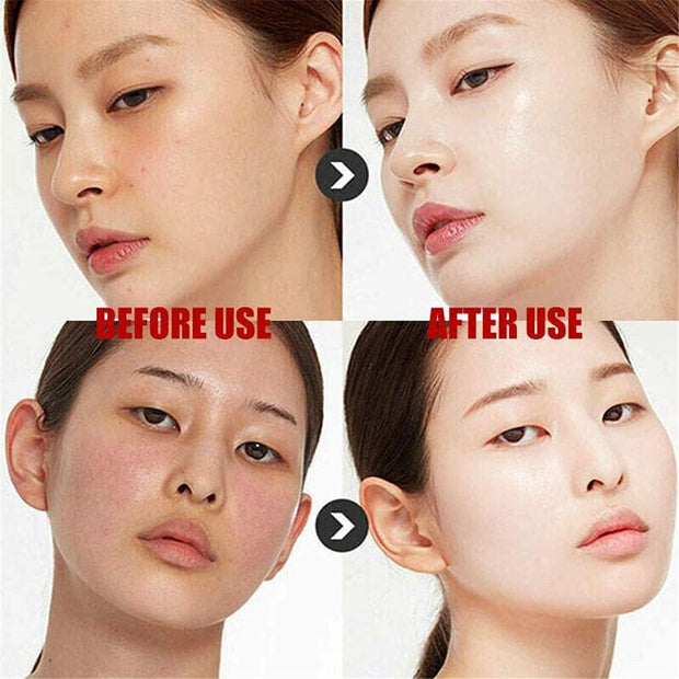 2PCS Mushroom Head Air Cushion CC Cream Natural Moisturizing Full Coverage Foundation Brightening Pigment BB Cream Matte Foundation Set Gift for Women (Natural)