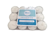 White Tea Lights Unscented X 12 Unfragranced Candles 3.5 Hour Night T Lights