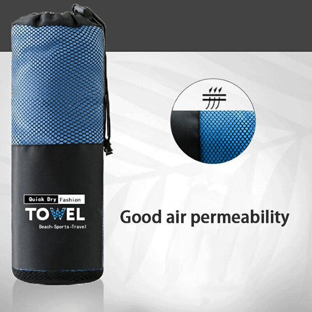 Microfibre Towel Compact Fast Drying Travel Sports Gym Beach Camping Swimming