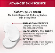 Olay Regenerist Day Face Cream, Anti-Wrinkle + Active Firming Skincare Moisturiser, Anti-Ageing Niacinamide and Peptides, Renews, Firms and Hydrates, Non-Greasy 50Ml