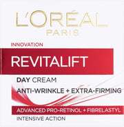 L’Oréal Paris Revitalift Hydrating Day Cream, Clinically Proven to Visibly Firm Skin & Reduce Wrinkles; Moisturises, and Hydrates Skin; Formulated with Pro-Retinol and Elasti-Peptides, 50Ml