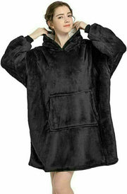 Hooded Snuggle Blanket Super Soft Oodie Winter Warm Wearable Hoodie Robe Comfort