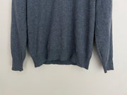 Brunello Cucinelli Men's Blue Cashmere V-Neck Sweater | Size Medium (M) | Luxury