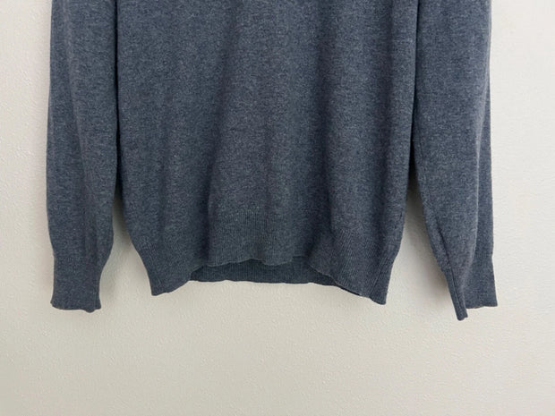 Brunello Cucinelli Men's Blue Cashmere V-Neck Sweater | Size Medium (M) | Luxury