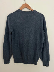 Brunello Cucinelli Men's Blue Cashmere V-Neck Sweater | Size Medium (M) | Luxury