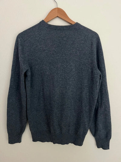 Brunello Cucinelli Men's Blue Cashmere V-Neck Sweater | Size Medium (M) | Luxury