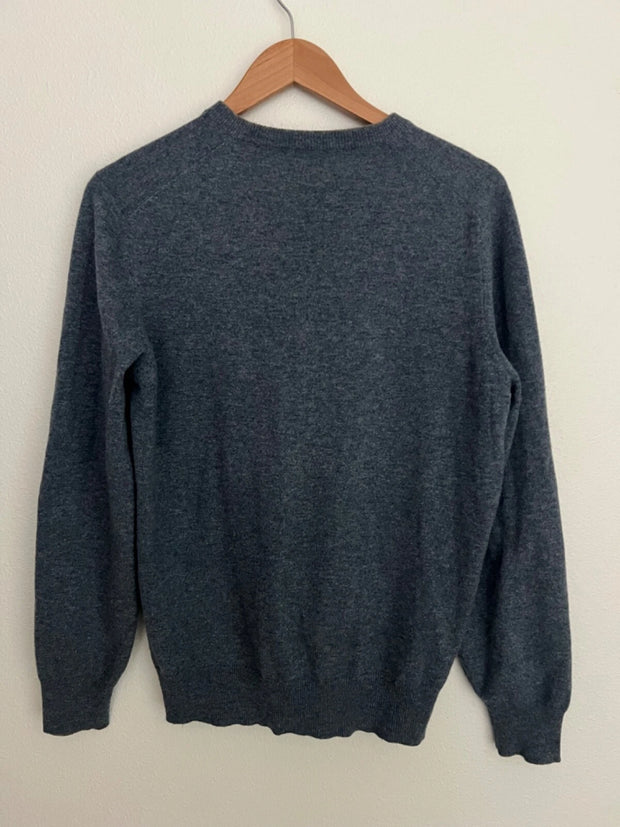 Brunello Cucinelli Men's Blue Cashmere V-Neck Sweater | Size Medium (M) | Luxury